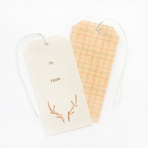 Antlers Holiday Gift Tags
