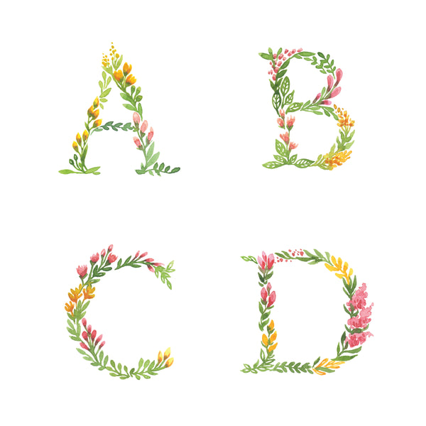 Floral Initial Stationery