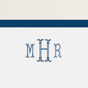 Antique Monogram Notepad (Navy)