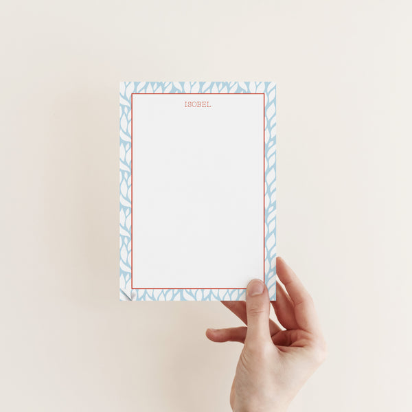 Modern Leaf Border Notepad