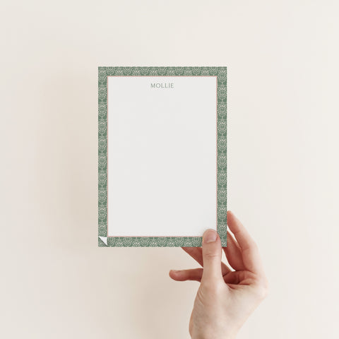 Vintage Green Border Notepad