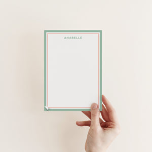 Green Double Border Notepad