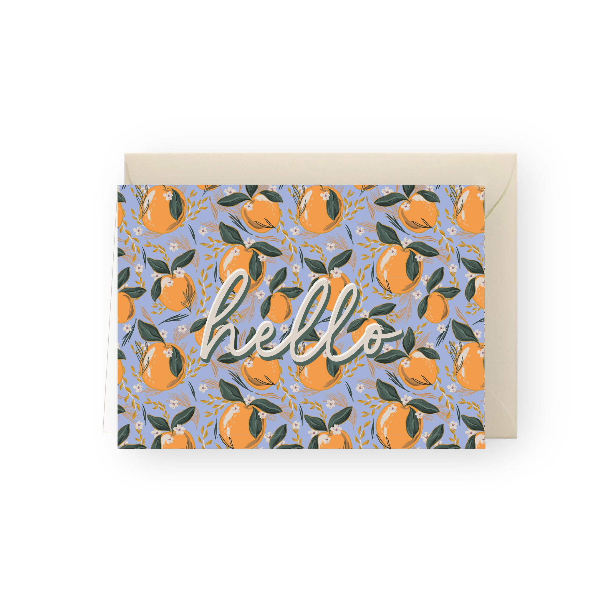 Hello Folded Card Pack (Blue/Orange)