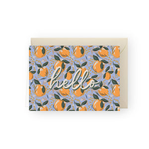 Hello Folded Card Pack (Blue/Orange)