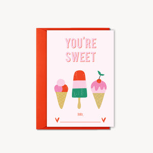 Valentine's Card Pack - Ice Cream