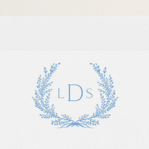 Blue Laurel Stationery