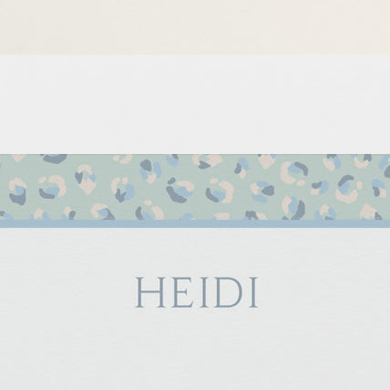 Blue Leopard Border Stationery