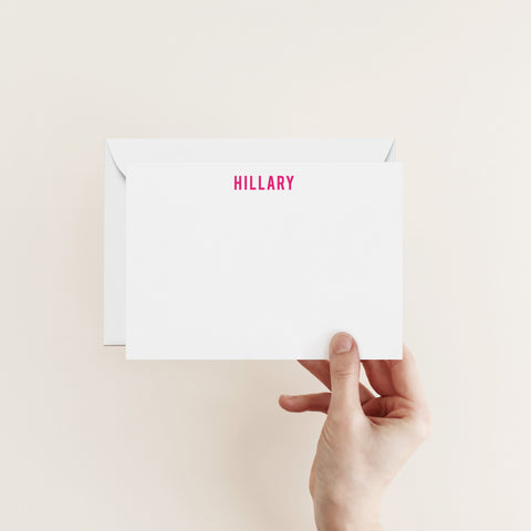 Bold Type Stationery (Pink)