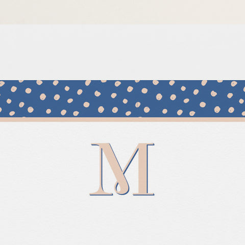 Polka Dot Initial Stationery