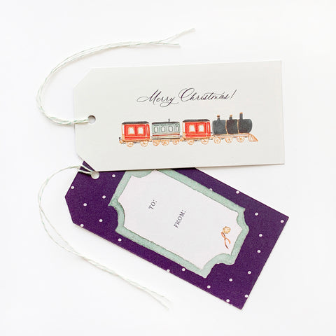 Train Holiday Gift Tags
