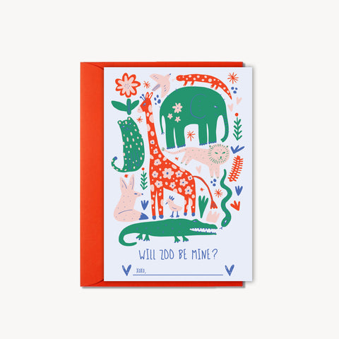 Valentine's Card Pack - Zoo Animals